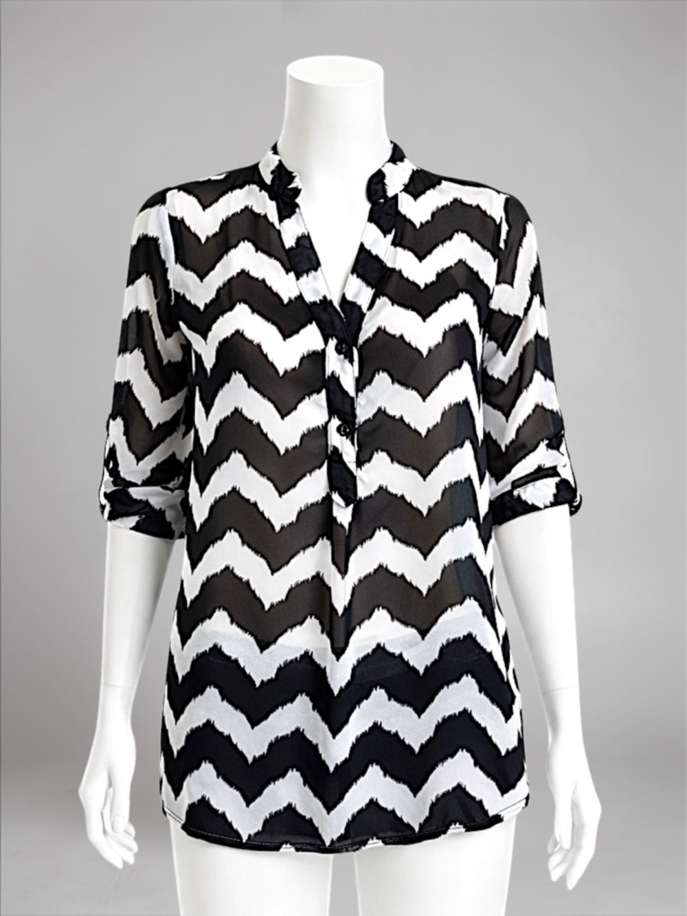 Black & White Chevron Blouse